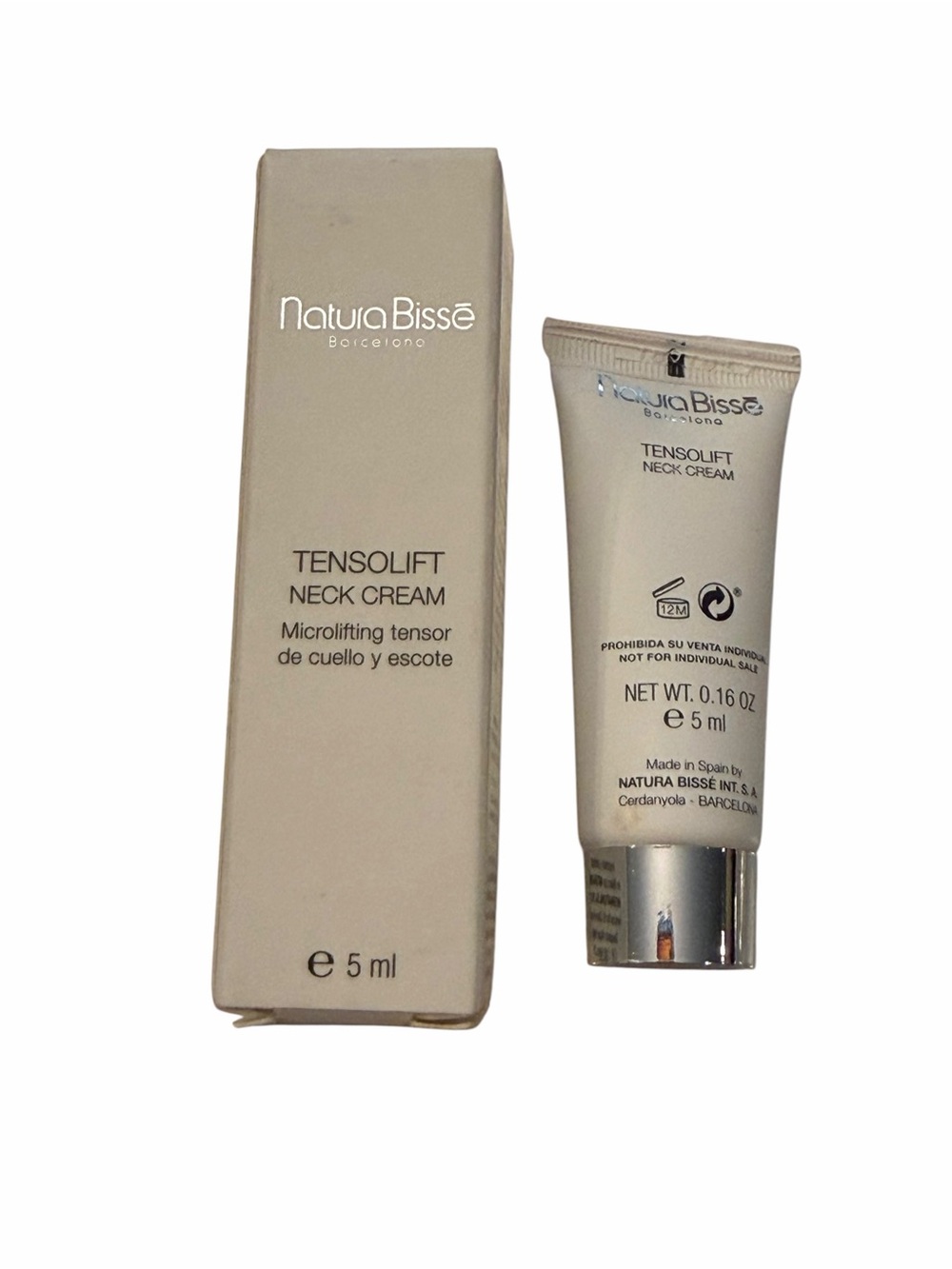 Natura Bisse Tensolift Neck Cream 0.16oz 5ml Travel Mini New Box Micro Lifting